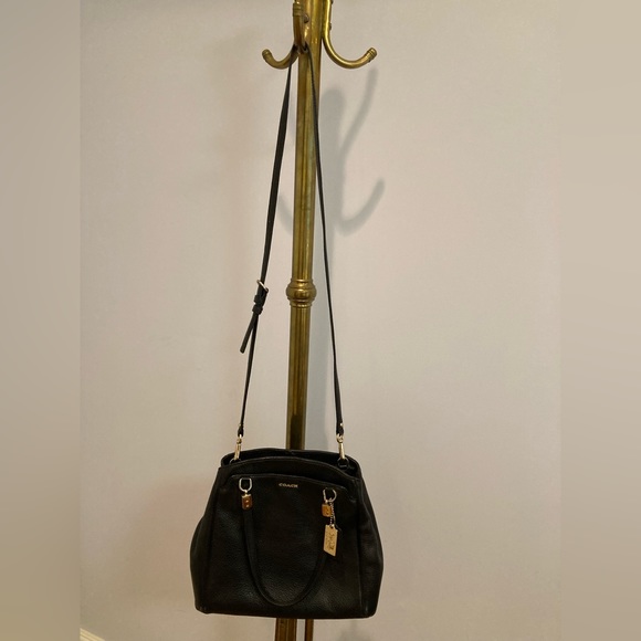 Coach Black Leather Minetta Crossbody / Carryall with Top Handles Bag - Picture 8 of 11